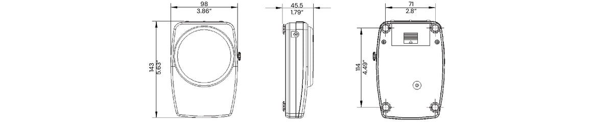 EGA Portable Precision Scale-dimensions