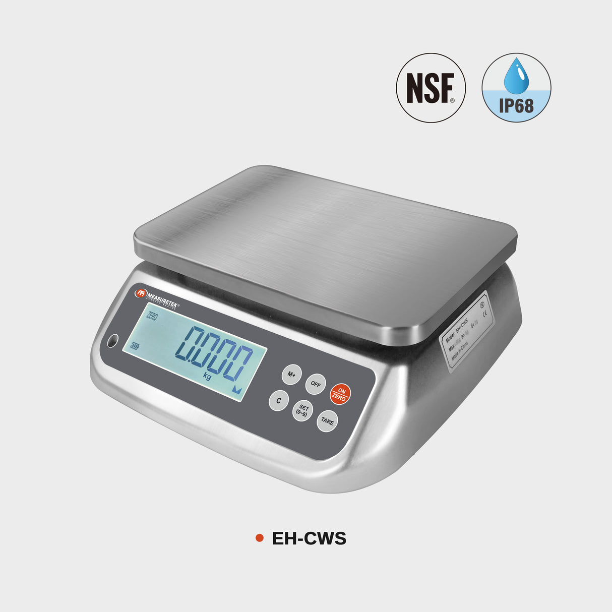 EH-CWS IP68 Waterproof Scale - Food-grade stainless steel, corrosion-resistant & NSF-certified