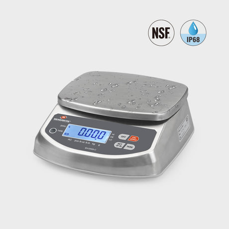 EH-DWS IP68 Waterproof Scale - Food-grade stainless steel platter, ideal for aquatic and food processing industries