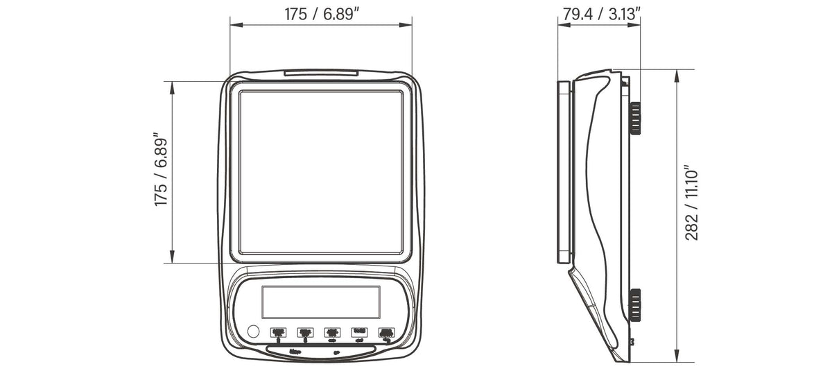 EH-E Portion Scale - Dimensions