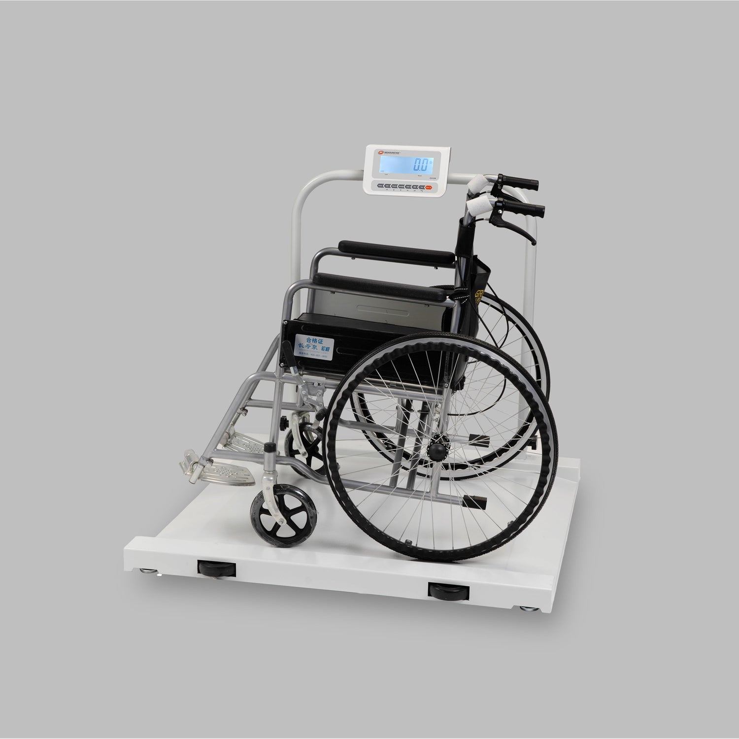 EH-FH foldable wheelchair scale with sturdy steel platform and ramps