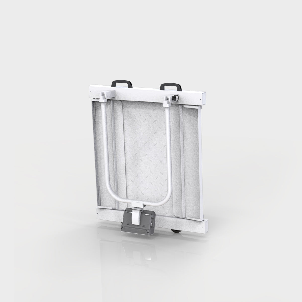 Portable wheelchair scale with non-skid platform and foldable design