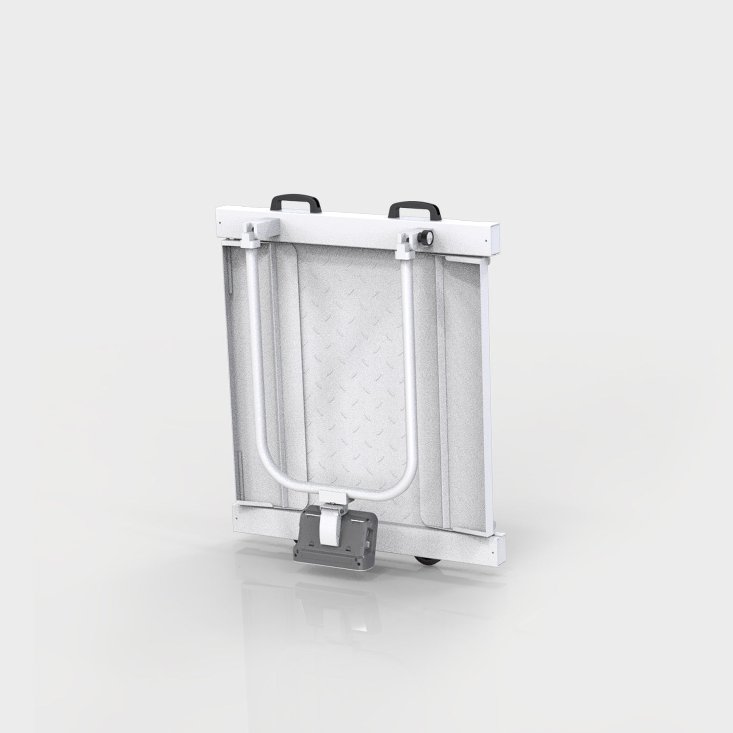 Portable wheelchair scale with non-skid platform and foldable design