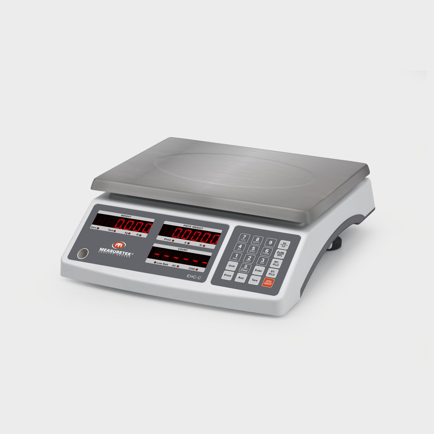 EHC-C industrial counting scale with bright LED display and stainless steel platter