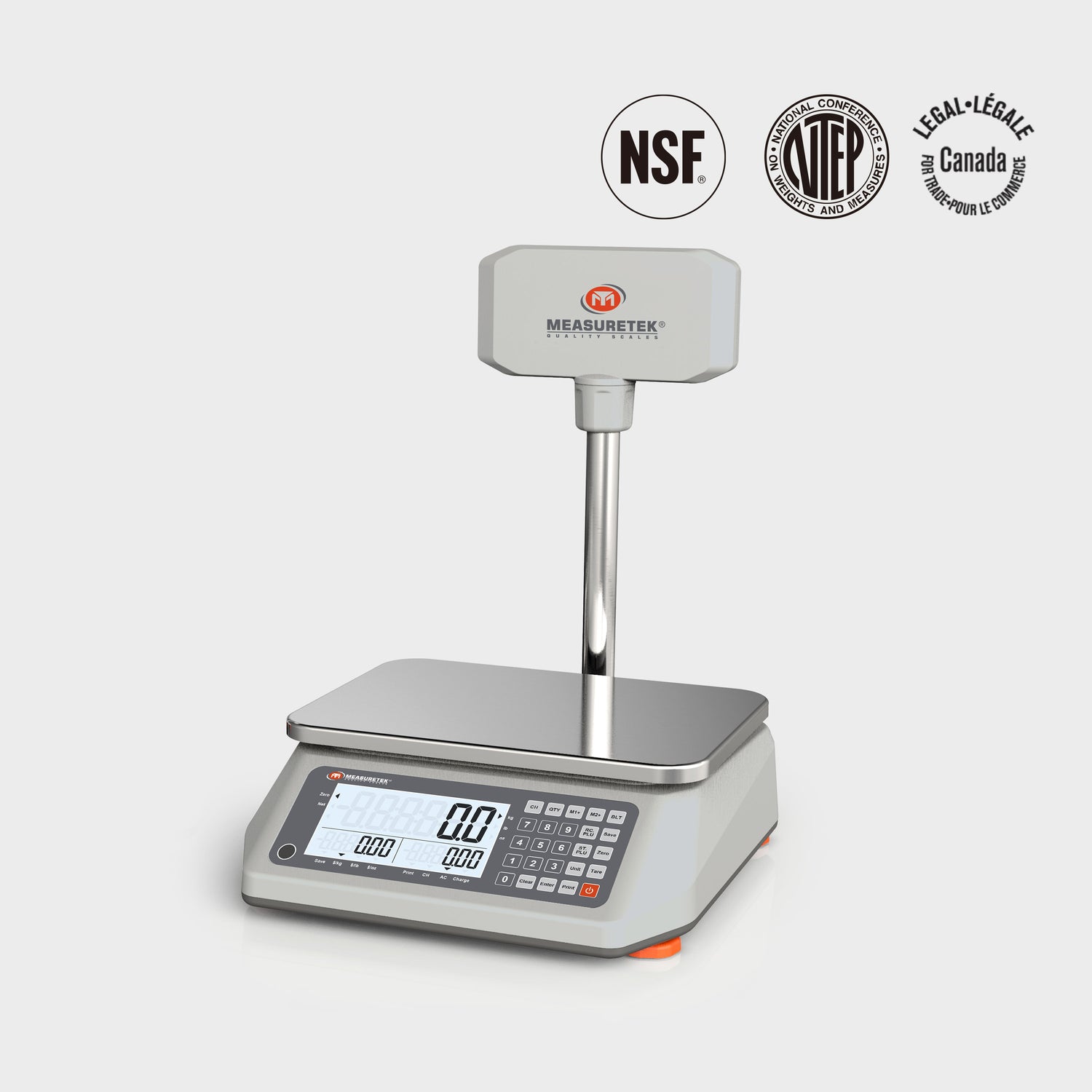 EHC-PB Price Computing Scale - Robust ABS housing with removable stainless steel platter, easy to clean