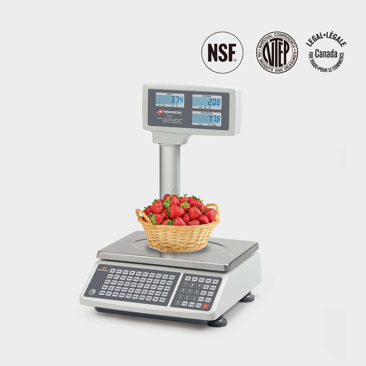 EHC-PL Price Computing Scale - Robust ABS housing & stainless steel platter, easy to clean
