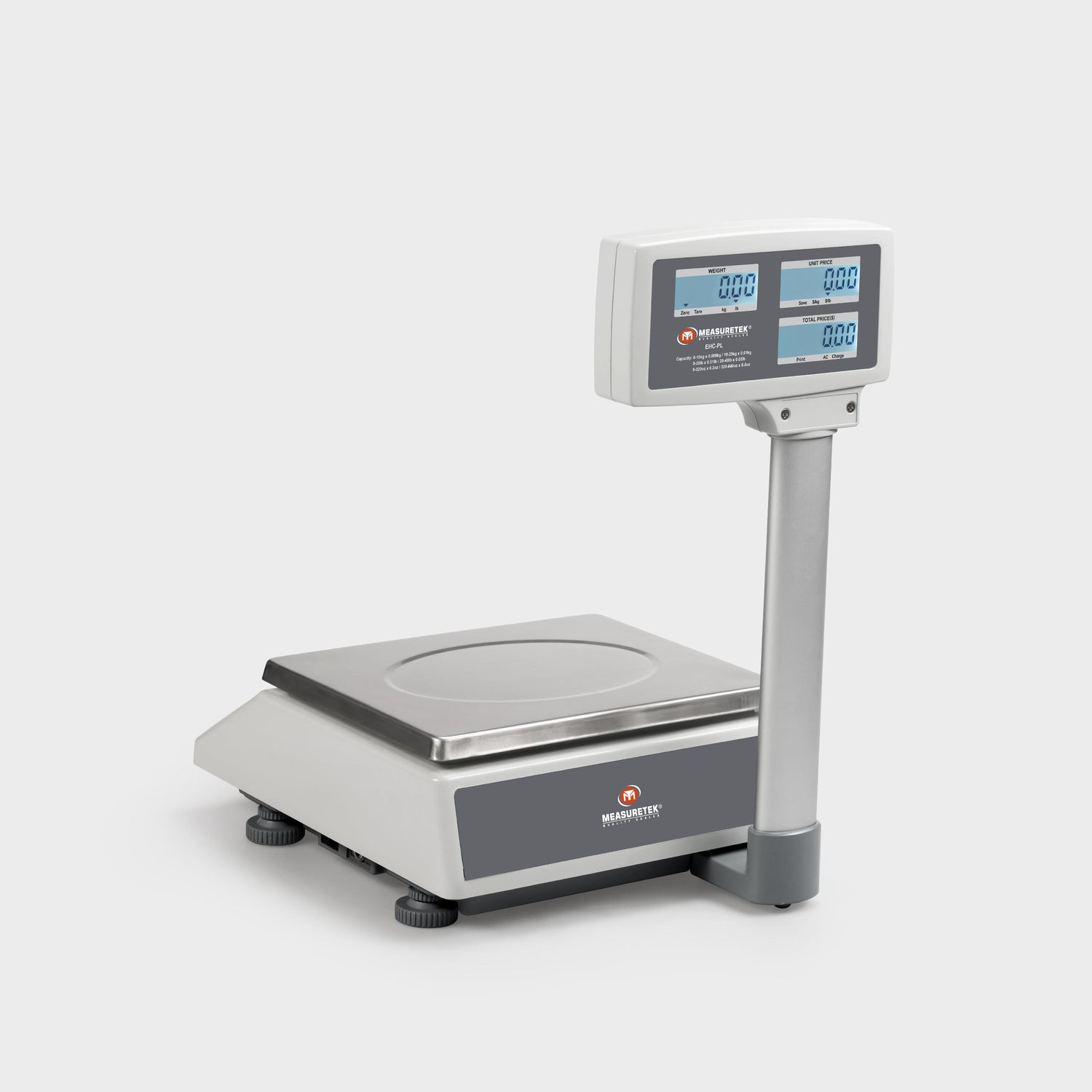 EHC-PL Pricing Scale - Column-style dual backlit LCD, clear visibility for operator & customer