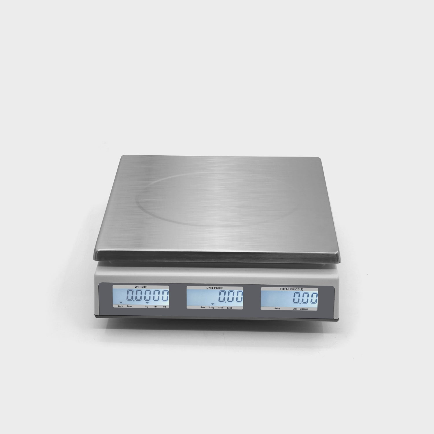 Dual backlit LCD displays - Clear viewing for both operator and customer