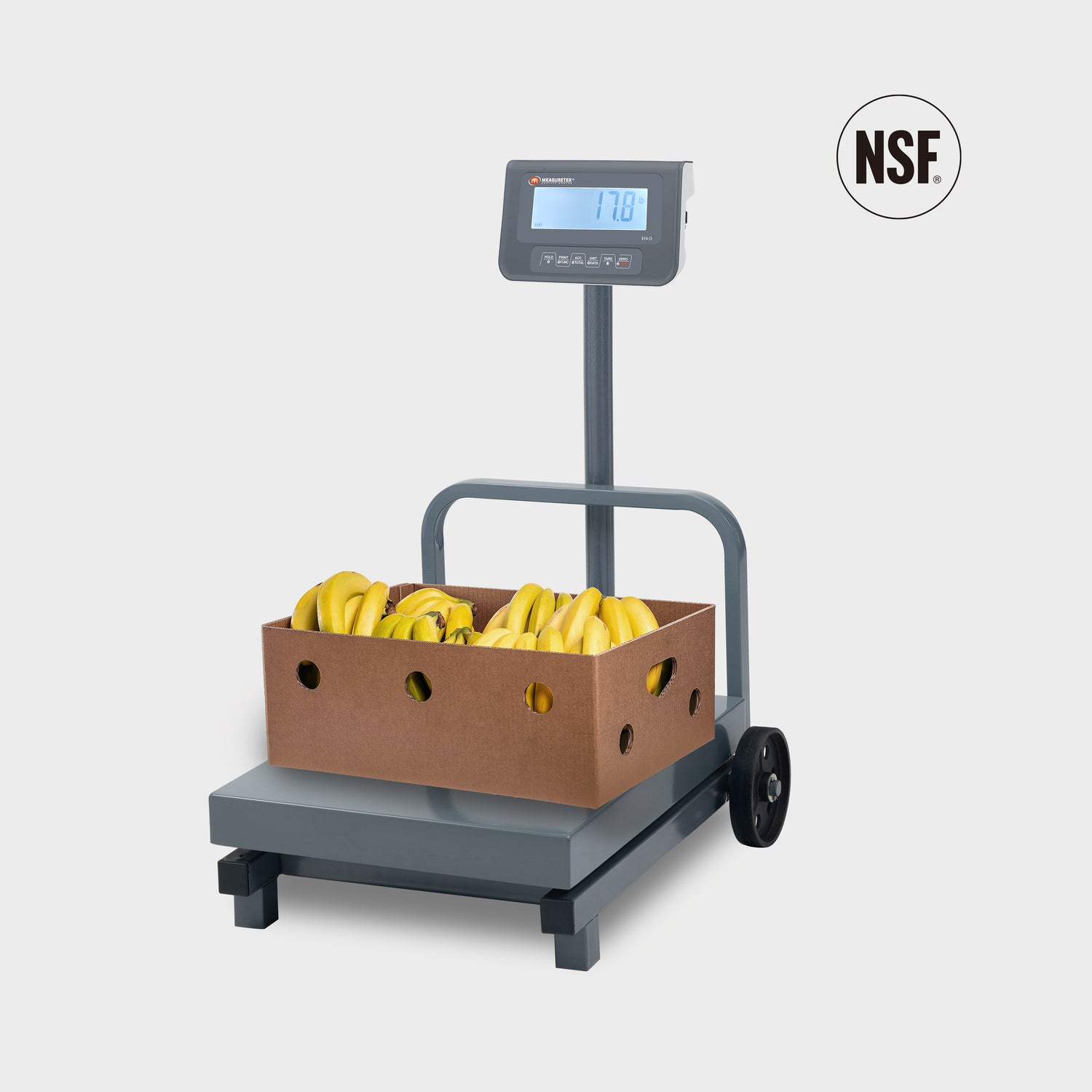 Heavy-duty wheeled platform scale with aluminum load cell