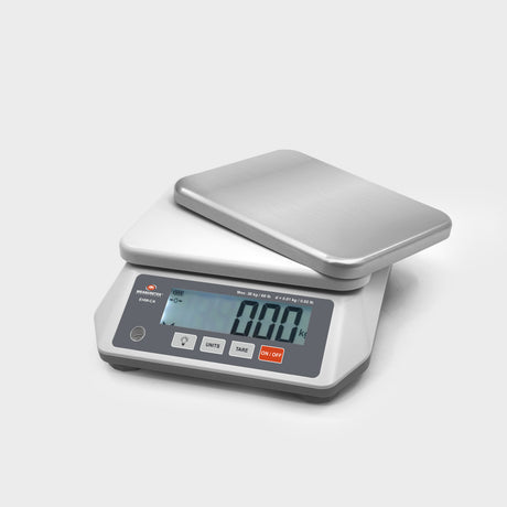 EHW-CA Electronic Kitchen Scale with Removable Stainless Steel Platter - Easy to Clean for Food Safety Compliance