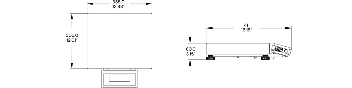 PSE Bench Scale Dimensions – 14x12 Inch Platform & Compact Design