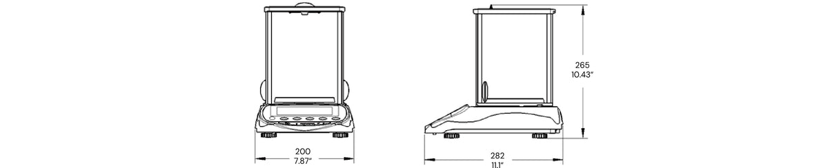 EH-BE Precision Scales-dimensions