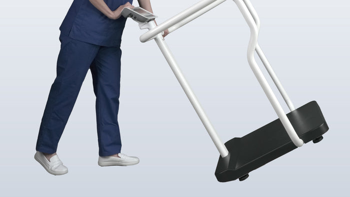 Easy to transport by built-in large mute rear wheels