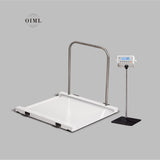 EH-MH heavy-duty wheelchair scale with stainless steel handrail for patient safety