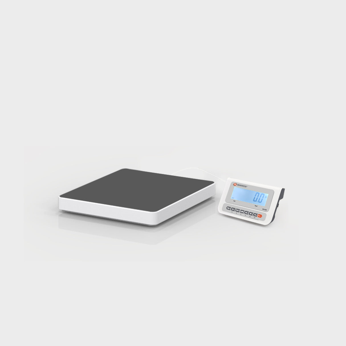 EH-PFD Physician scale with large backlit LCD display showing parent/child weighing function