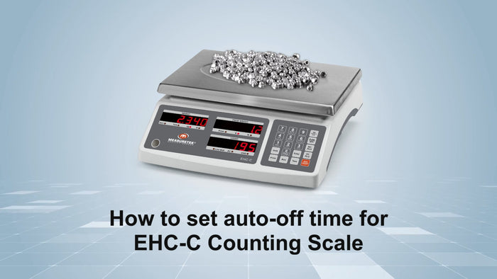 How to set auto off time for EHC-C counting scale