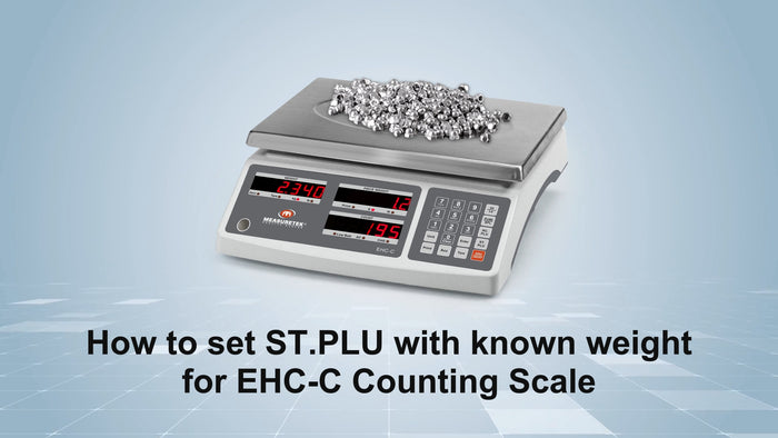 How to set ST.PLU with known weight for EHC-C counting scale