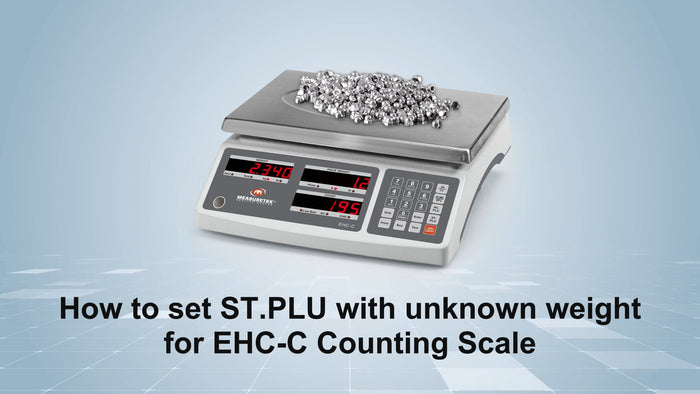 How to set ST.PLU with unknown weight for EHC-C counting scale