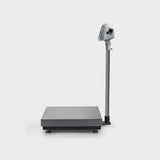 Stainless steel industrial scale with adjustable feet for uneven surfaces