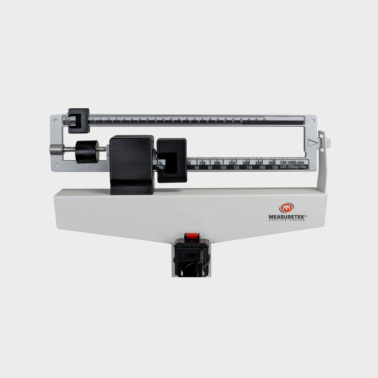 Dual-reading die-cast weigh beam visible from both sides